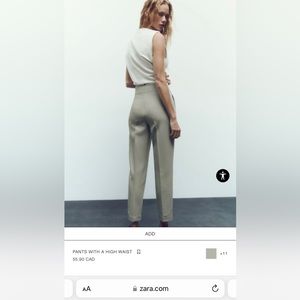 Light green Zara high waisted pants